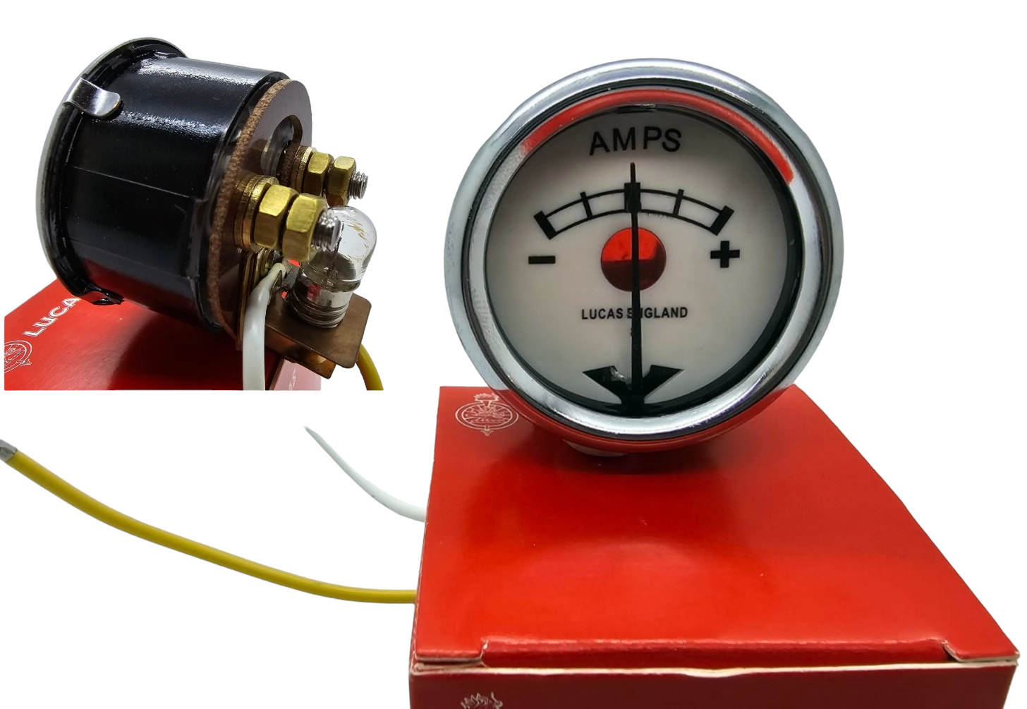 Genuine Lucas Red Dot White Ammeter Ariel BSA Norton Triumph LU36184 36184 CZU27